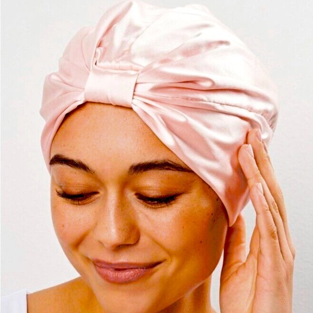 Monat Silk Pink Turban Headwrap